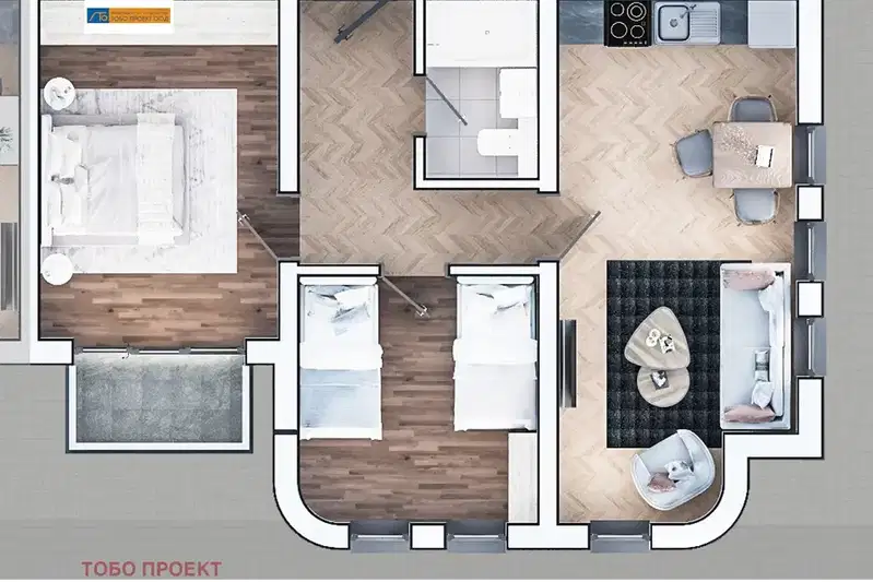 3-bedroom apartment in Sofiya, Serdika