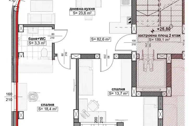 3-bedroom apartment in Ruse, Shirok Centyr