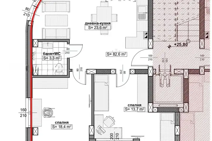 3-bedroom apartment in Ruse, Shirok Centyr
