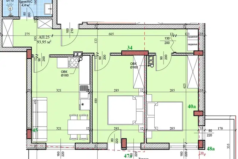 3-bedroom apartment in Ruse, Shirok Centyr