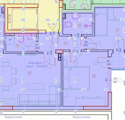 Снимка 2 — Тристаен апартамент в Широк център, Благоевград с асансьор