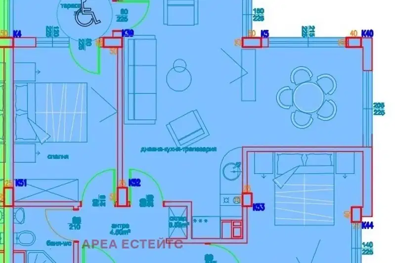 Тристаен апартамент в Бургас, Славейков