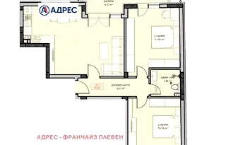 Тристаен апартамент в Плевен, Сторгозия