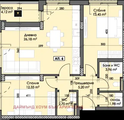 Снимка 2 — Тристаен апартамент в Пловдив, Тракия