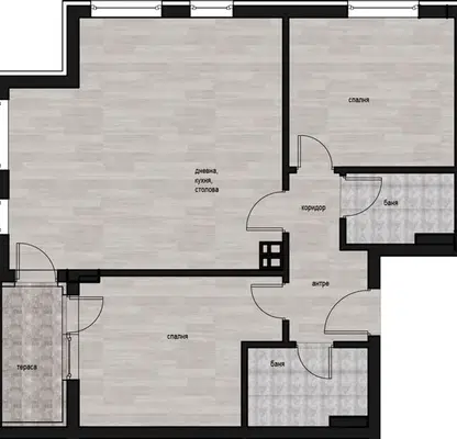 Снимка 3 — Тристаен апартамент в Пловдив, Тракия