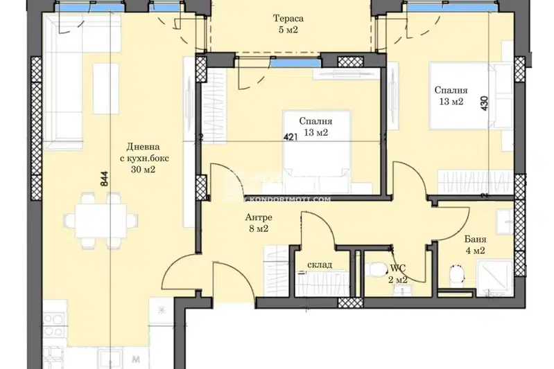 3-bedroom apartment in Plovdiv, Trakiya