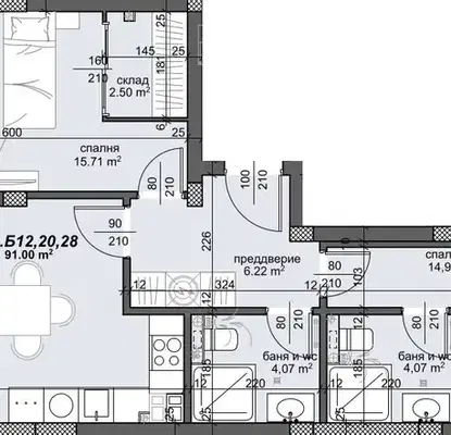 Photo 2 — 3-bedroom apartment in Plovdiv, Trakiya