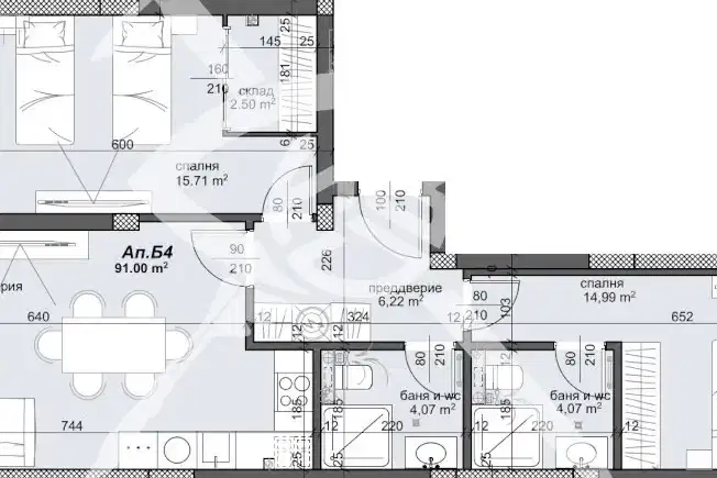 3-bedroom apartment in Plovdiv, Trakiya