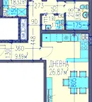 Тристаен апартамент в Пловдив, Тракия