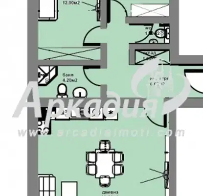 Photo 2 — Three-room apartment with two terraces in Trakiya, Plovdiv