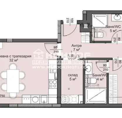 Снимка 5 — Тристаен апартамент в Пловдив, Тракия