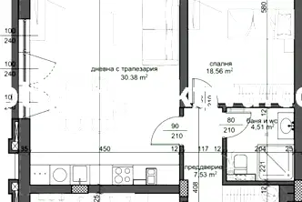 Тристаен апартамент в Пловдив, Тракия