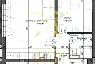 Тристаен апартамент в Пловдив, Тракия