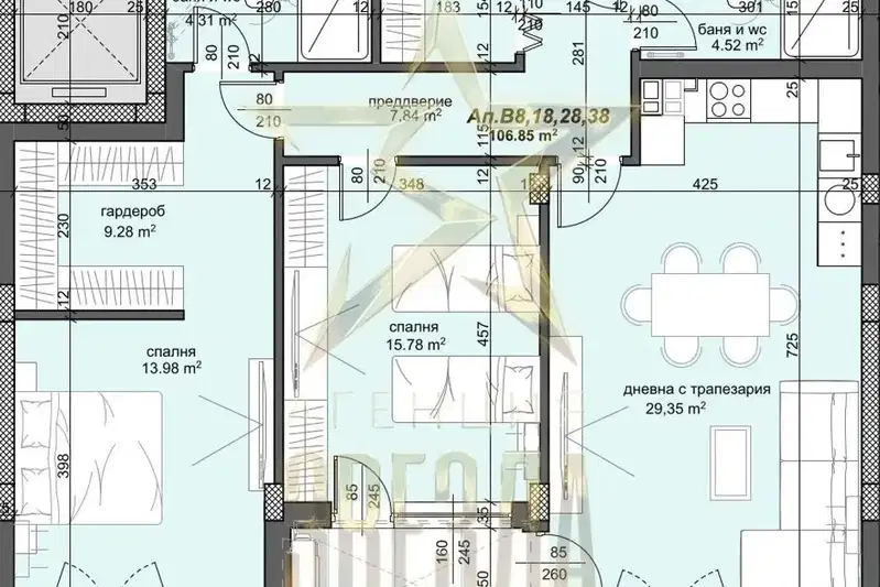 3-bedroom apartment in Plovdiv, Trakiya