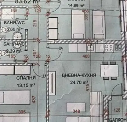 Снимка 2 — Тристаен апартамент в Стара Загора, Три чучура - север