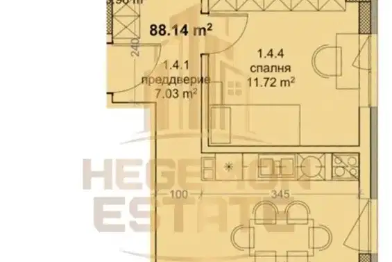 3-bedroom apartment in Varna, Troshevo