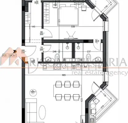 Снимка 2 — Тристаен апартамент във Варна, Виница