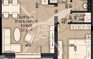 Тристаен апартамент във Варна, Виница