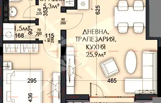Тристаен апартамент във Варна, Виница