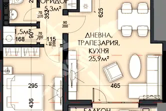 Тристаен апартамент във Варна, Виница