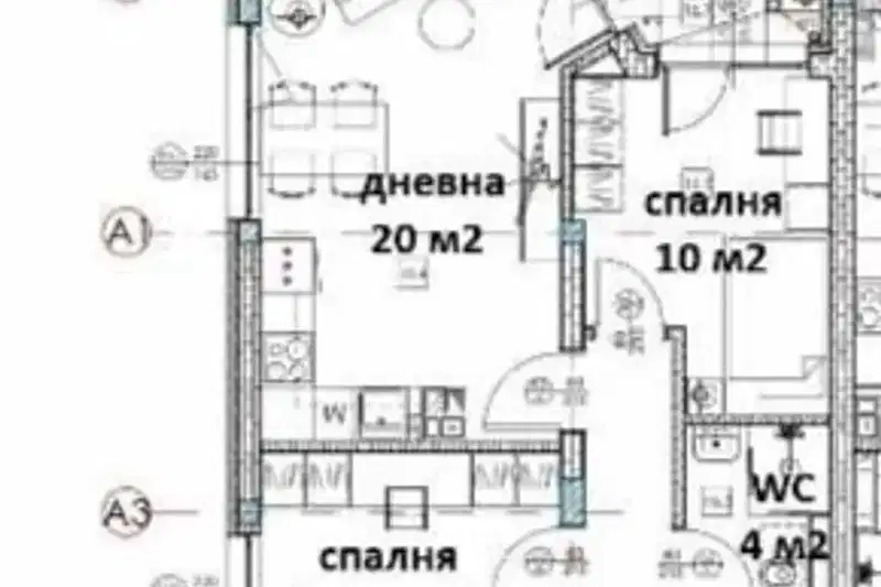Three-room apartment with functional layout in Vinitsa, Varna