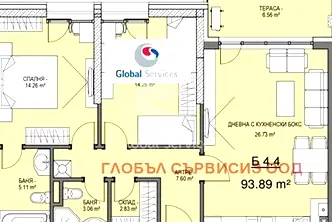 Тристаен апартамент в София, Витоша