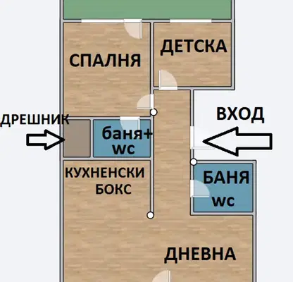 Снимка 2 — Тристаен апартамент в София, Витоша