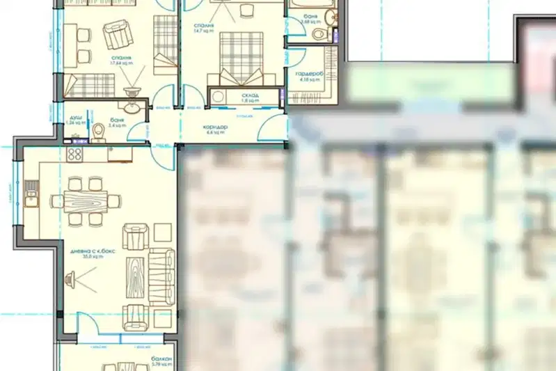 3-bedroom apartment in Sofiya, Vitosha