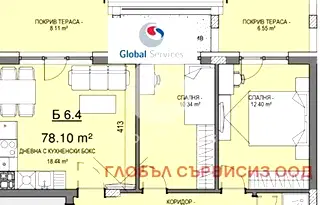 Тристаен апартамент в София, Витоша