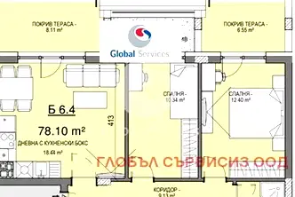 Тристаен апартамент в София, Витоша