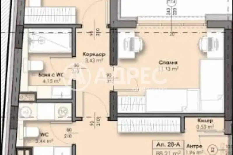 3-bedroom apartment in Sofiya, Vrybnica 2
