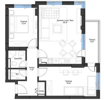 Photo 3 — 3-bedroom apartment in Plovdiv, Vystanicheski