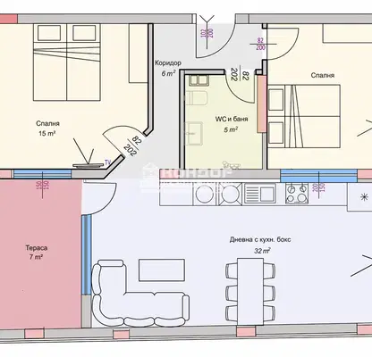 Photo 2 — 3-bedroom apartment in Plovdiv, Vystanicheski