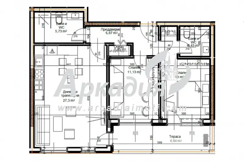 3-bedroom apartment in Plovdiv, Vystanicheski