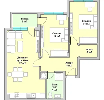 Photo 4 — 3-bedroom apartment in Plovdiv, Vystanicheski