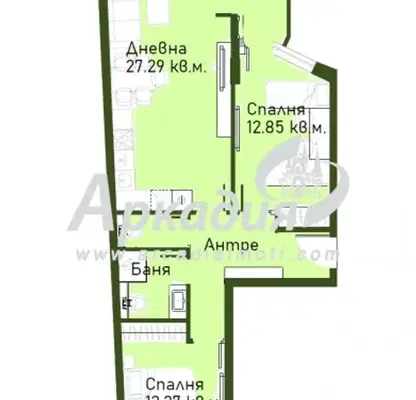 Снимка 2 — Тристаен апартамент в Пловдив, Въстанически