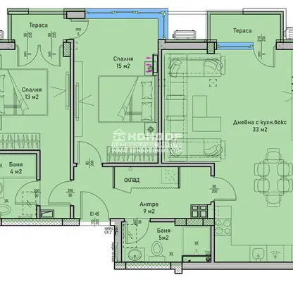 Photo 2 — 3-bedroom apartment in Plovdiv, Vystanicheski