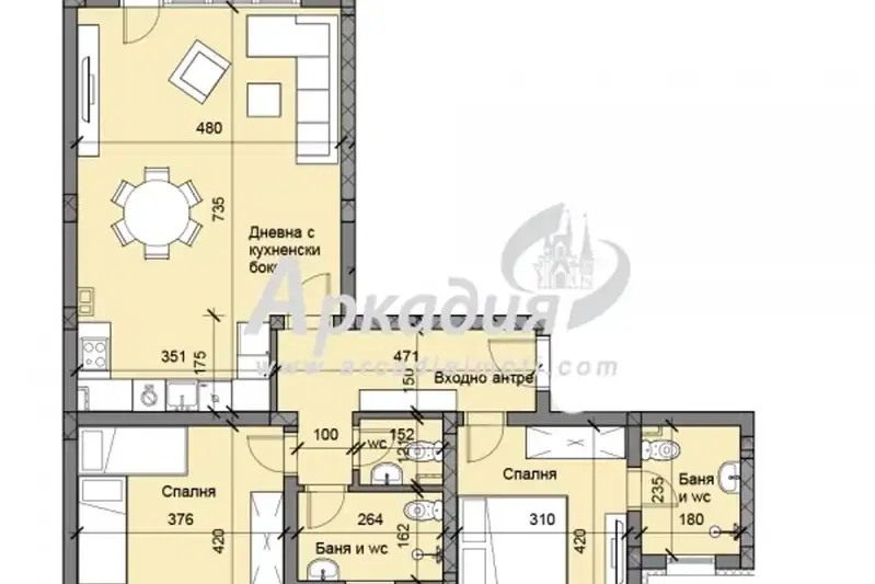 3-bedroom apartment in Plovdiv, Vystanicheski