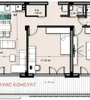 Тристаен апартамент в Монтана, в.з. Юг