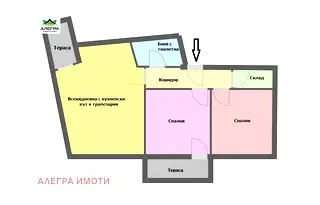 Тристаен апартамент в Пазарджик, Ябълките