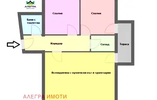 Тристаен апартамент в Пазарджик, Ябълките