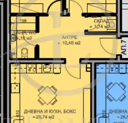 Снимка 3 — Тристаен апартамент в Пловдив, Южен