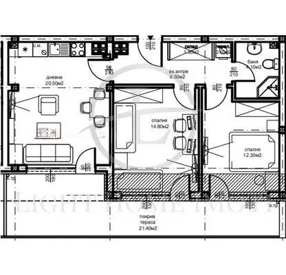 Photo 2 — 3-bedroom apartment in Plovdiv, Yujen