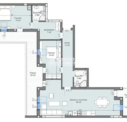 Photo 4 — Three-room apartment in Zapaden, Plovdiv with two terraces
