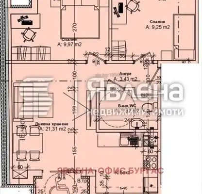 Снимка 4 — Тристаен апартамент в Бургас, Зорница