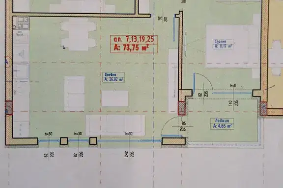 Three-room apartment in Asenovgrad with new-build