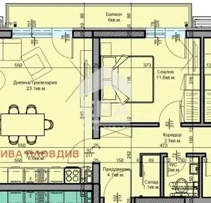Снимка 5 — Тристаен апартамент в Пловдив, с. Белащица