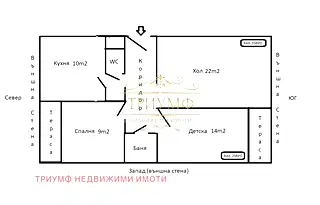 Тристаен апартамент във Варна, Девня