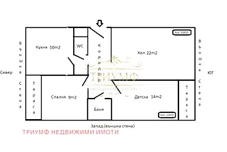 Тристаен апартамент във Варна, Девня