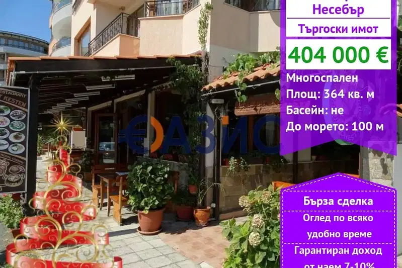 Заведение в Бургас, Несебър